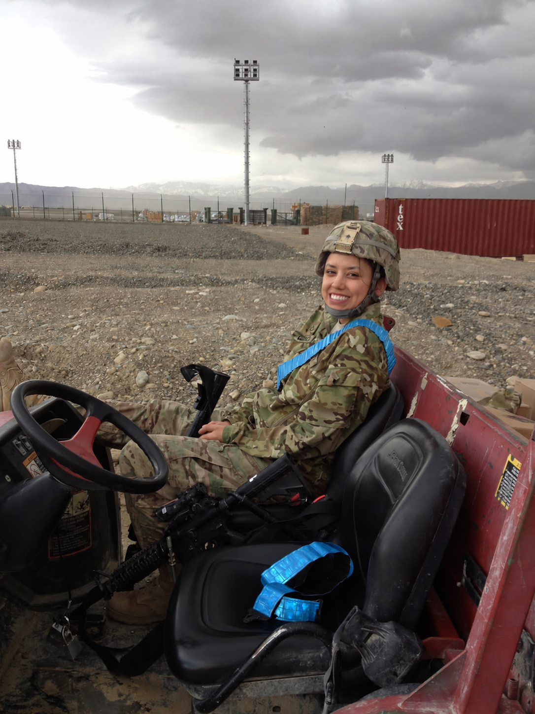 Kiabeth during her deployment to Afghanistan at age 20.